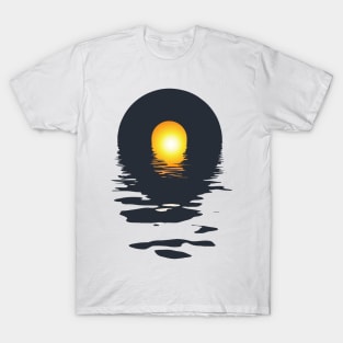 Vinyl LP Music Record Sunset T-Shirt